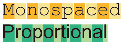 Monospaced/Proportional Font